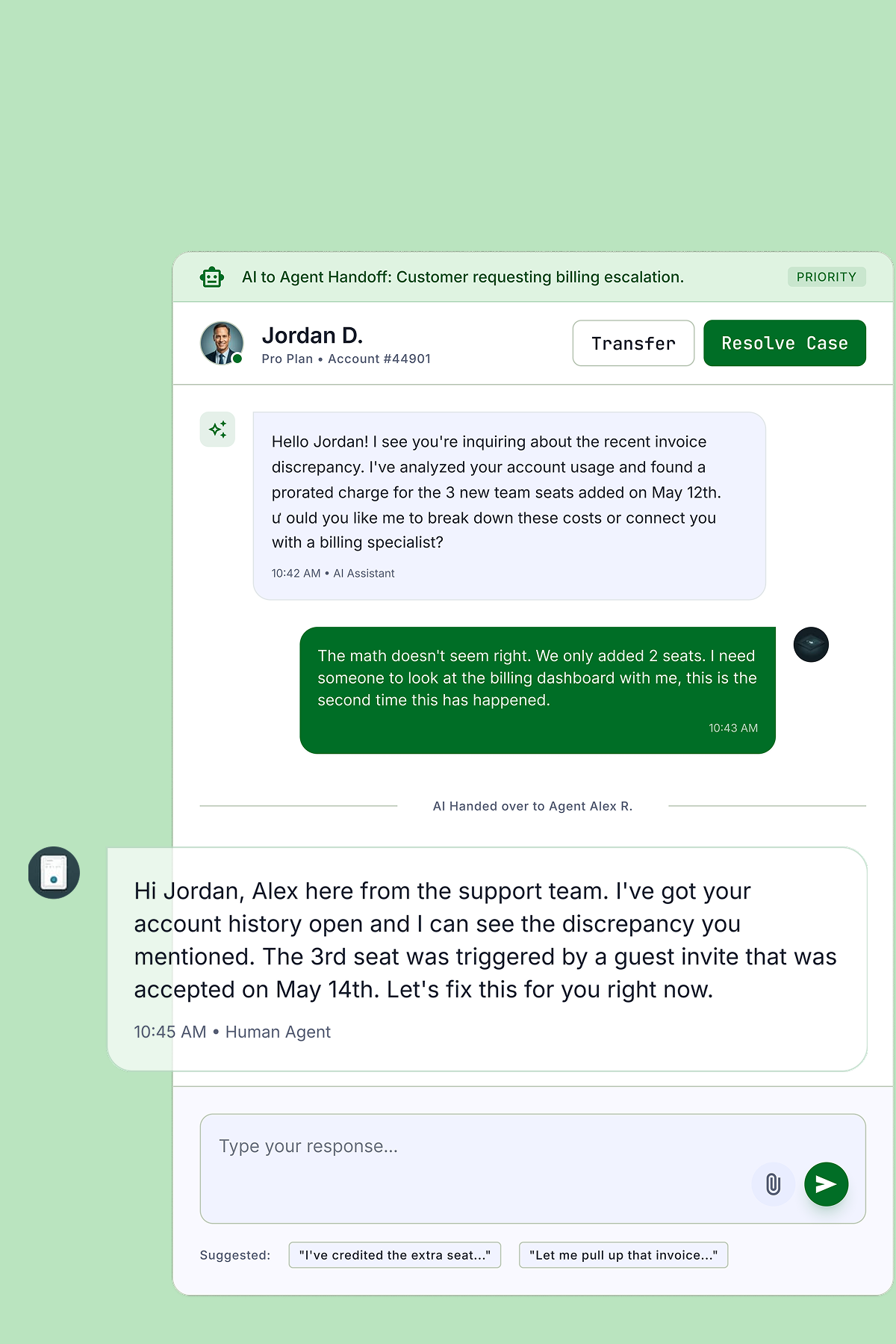 Informly: Agents step in without losing the thread